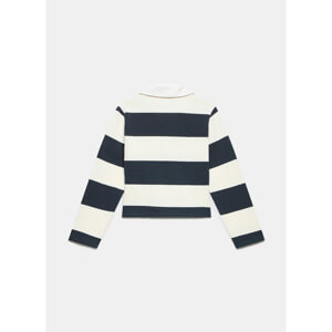 Mint Velvet Navy Striped Rugby Shirt